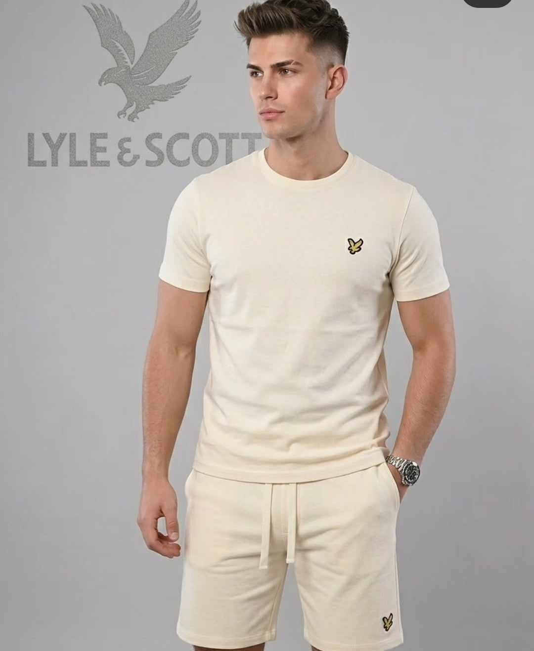 Lyle & Scott Muška Majica – Bež (Cream)